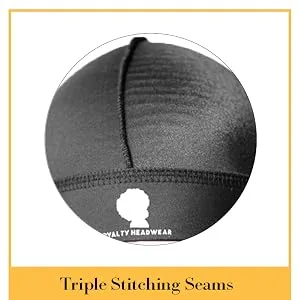 Royalty Headwear Premium Wave Cap, The Best Wave Cap for for 360, 540, and 720 Waves Black - product information 5