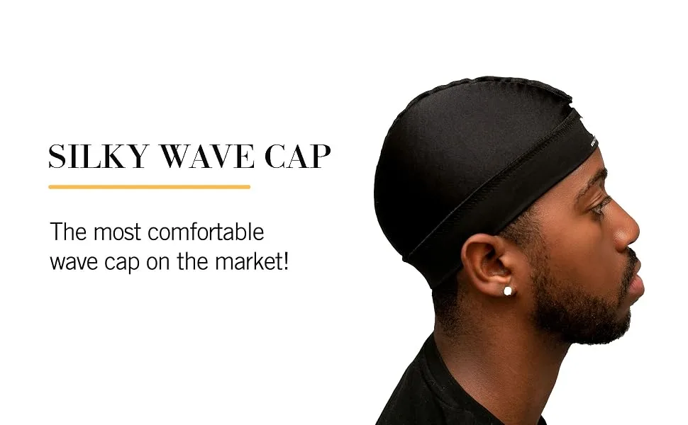 Royalty Headwear Premium Wave Cap, The Best Wave Cap for for 360, 540, and 720 Waves Black - jhjj