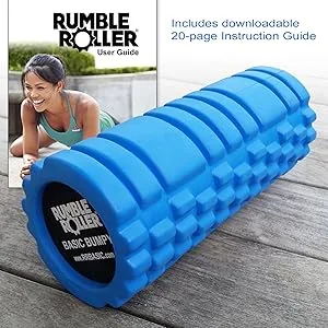 RumbleRoller Basic Bumpy Foam Roller, Solid Core EVA Foam Roller with Grid/Bump Texture for Deep Tissue Massage and Self-Myofascial Release - EBOOK
