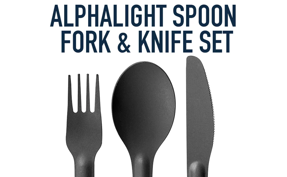 Sea to Summit Alpha Light Aluminum Camping Cutlery Set Knife, Fork, Spoon - Alpha Light 3-Piece Set