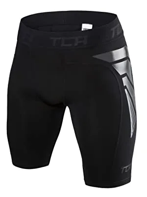 TCA Boys' CarbonForce Pro Compression Base Layer Shorts Thermal Under Gear Black Stealth 8-10 Years - CF SH