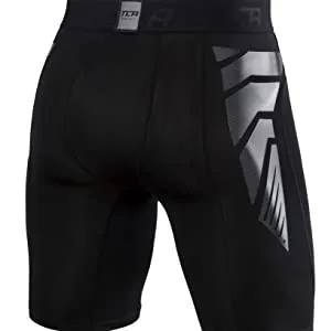TCA Boys' CarbonForce Pro Compression Base Layer Shorts Thermal Under Gear Black Stealth 8-10 Years - product information 8