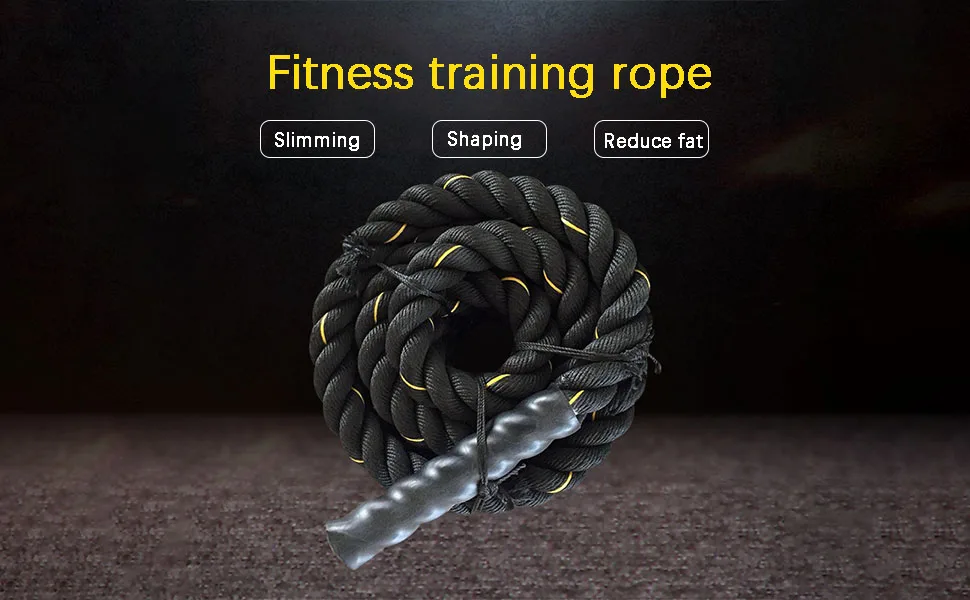 Heavy Jump Rope Skipping Rope Workout Battle Ropes for Men Women Total Body Workouts Power Training Improve Strength Building Muscle - map13