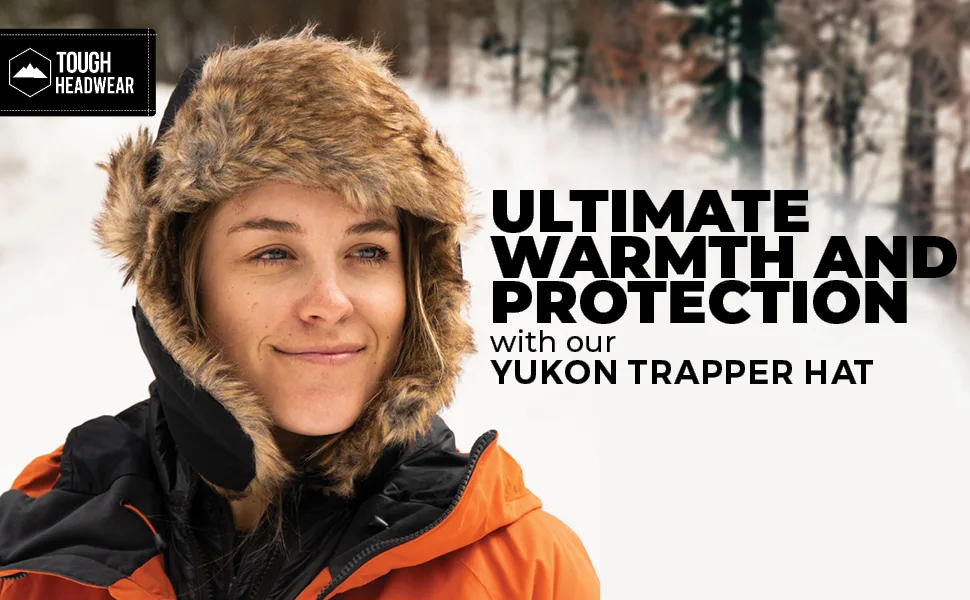 Winter Trapper Hat - Russian Ushanka Trooper Aviator Hats for Men & Women - Snow Eskimo Hat with Ear Flaps for Cold Weather Without Mask - Trapper Hat