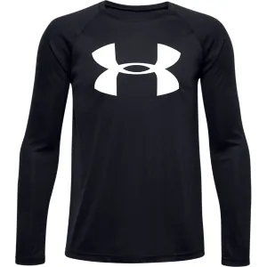 Under Armour Boys' Tech Big Logo Long-Sleeve T-Shirt Black (001)/White Large - Big Logo Tech T