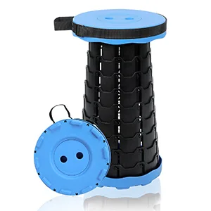 VOLIXOD Foldable Telescoping Stool Portable, Retractable Stool for Adults, Upgraded Collapsible Folding Seats with Load Capacity 550lbs, Camping Stools for Adults Blue - camping stools for adults