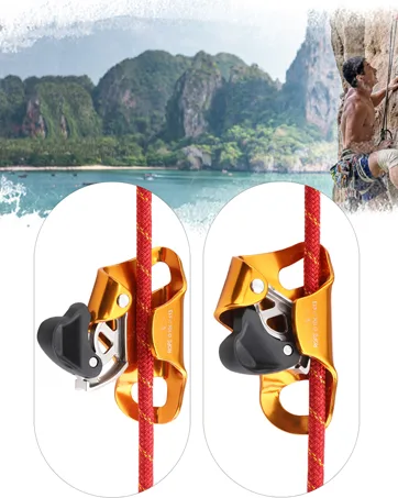 WILDKEN Rock Climbing Chest Ascender Climbing Mountaineering Tree Arborist Climbing Rappelling Equip for 10-13mm Rope Orange - Climbing Chest Ascender