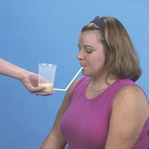 SP Ableware Gravity Assisted Drinking Cup with Straw Attachment (745790000) - SP Ableware Maddak Drinking Cup with Liquid Flow Control Lid Gravity Assisted Independent Straw