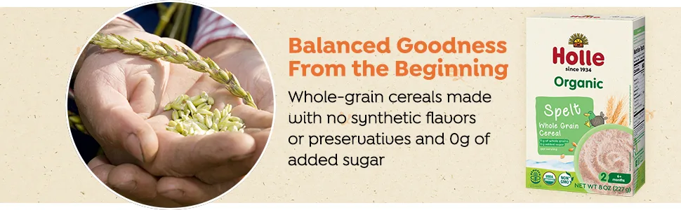 Holle Organic Wholegrain Oat Cereal, 8 OZ - Product Intro