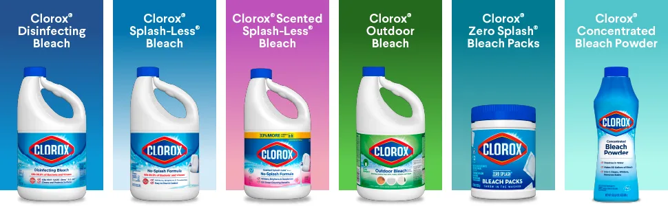 Clorox Splash-Less Bleach, Disinfecting Bleach, Regular  77 Fluid Ounce Bottle - image