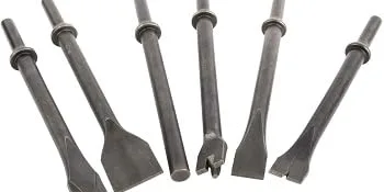 BTSHUB Pneumatic Chisel Set 9pcs Air Hammer Punch Chipping Bits Hammer Drill Tool for Tile Masonry Concrete Brick Stone Work - 9pcs Air Hammer Punch Chipping Bits Hammer Drill Tool