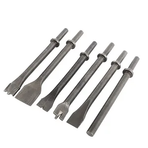 BTSHUB Pneumatic Chisel Set 9pcs Air Hammer Punch Chipping Bits Hammer Drill Tool for Tile Masonry Concrete Brick Stone Work - 9pcs Air Hammer Punch Chipping Bits Hammer Drill Tool