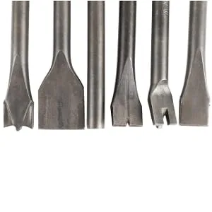 BTSHUB Pneumatic Chisel Set 9pcs Air Hammer Punch Chipping Bits Hammer Drill Tool for Tile Masonry Concrete Brick Stone Work - 9pcs Air Hammer Punch Chipping Bits Hammer Drill Tool