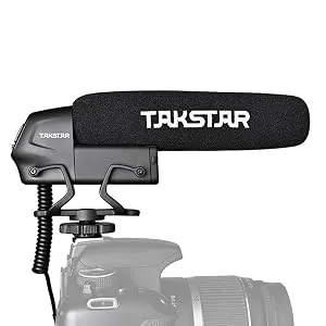 SGC-600 On-Camera Condenser Interview Microphone 3.5mm Plug with Windscreen Cold Shoe Mount Compatible with Canon Nikon Sony DSLR Cameras Camcorders - product information 2