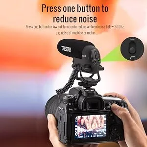 SGC-600 On-Camera Condenser Interview Microphone 3.5mm Plug with Windscreen Cold Shoe Mount Compatible with Canon Nikon Sony DSLR Cameras Camcorders - product information 4