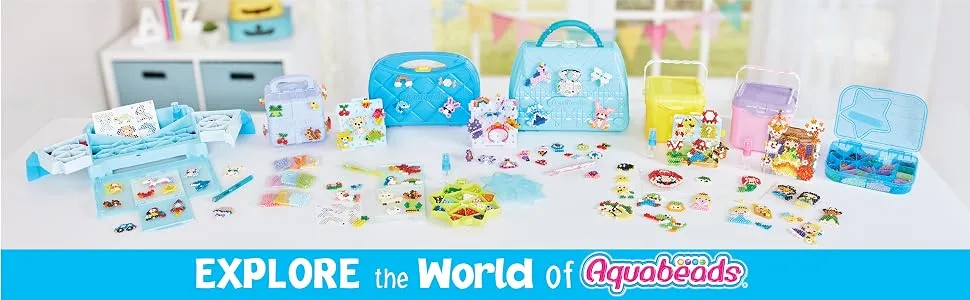 Aquabeads Mega Bead Trunk Refill Pack, Arts & Crafts Bead Refill Kit for Children - Over 3,000 Beads Included - craft kit; beads; beads for kids; aquabeads; aqua beads; dinosaur craft; arts & crafts