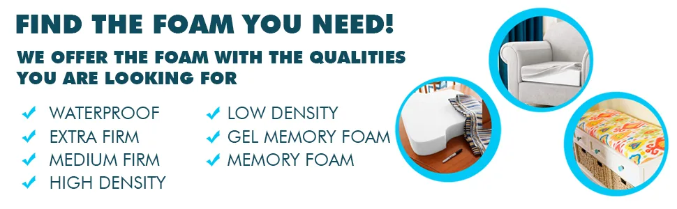 FOAMMA 0.5" x 24" x 72" Medium Density Upholstery Foam Cushion,Seat Replacement, Upholstery Sheet, Foam Padding Made in USA!!! - Find the foam you need