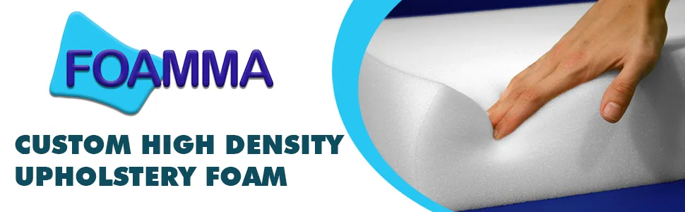 FOAMMA 0.5" x 24" x 72" Medium Density Upholstery Foam Cushion,Seat Replacement, Upholstery Sheet, Foam Padding Made in USA!!! - Foamma Custom High Density Upholstery Foam
