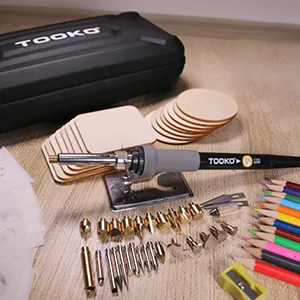 96pcs Wood Burning Kit, Professional Wood Burner Pen Tool, Creative Tool Set Adjustable Temperature WoodBurner for Embossing/Carving,Suitable for Beginners,Adults - wood burning tool