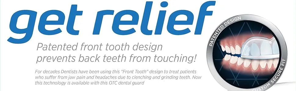 SMARTGUARD ELITE (2 Guards 1 Travel case) Front tooth Custom Anti Teeth Grinding Night Guard for Clenching - Dentist Designed - Bruxing Splint Mouth Protector For Relief of Symptoms - relief