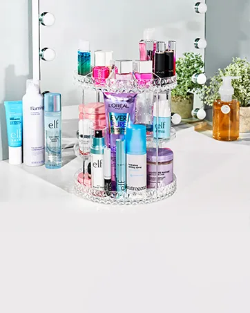 Sorbus Clear Cosmetics Makeup Organizer - Space Saving Acrylic Jewelry & Make Up Organizers and Storage Display - Stylish Makeup Organizer for Vanity & Bathroom Organization (4 Medium Drawers) - clear can organizer bin