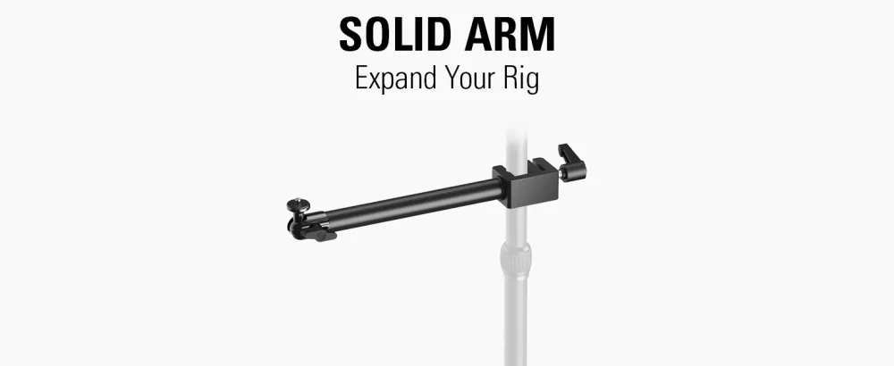 Elgato Solid Arm, Holding Arm with Padded Clamp for easy Mounting and Adjusting of Lights, Cameras, and Microphones, for Streaming, Videoconferencing, and Studios Solid Arm One Size - product information 1