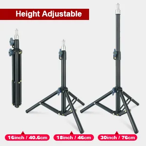 LINCO Lincostore Zenith 30 Inch Mini Light Stand Set of Two Photography Back Light Stands for Relfectors, Softboxes, Lights, Umbrellas, Backgrounds - 8802-AM205-3