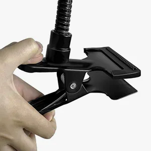 LimoStudio Photography Lighting Stand Flash Magic Clamps with Flex Arm, Gooseneck Mount, AGG1160 Black (1-pack) - AGG1160_ Metal Clamp with Flexible Arm
