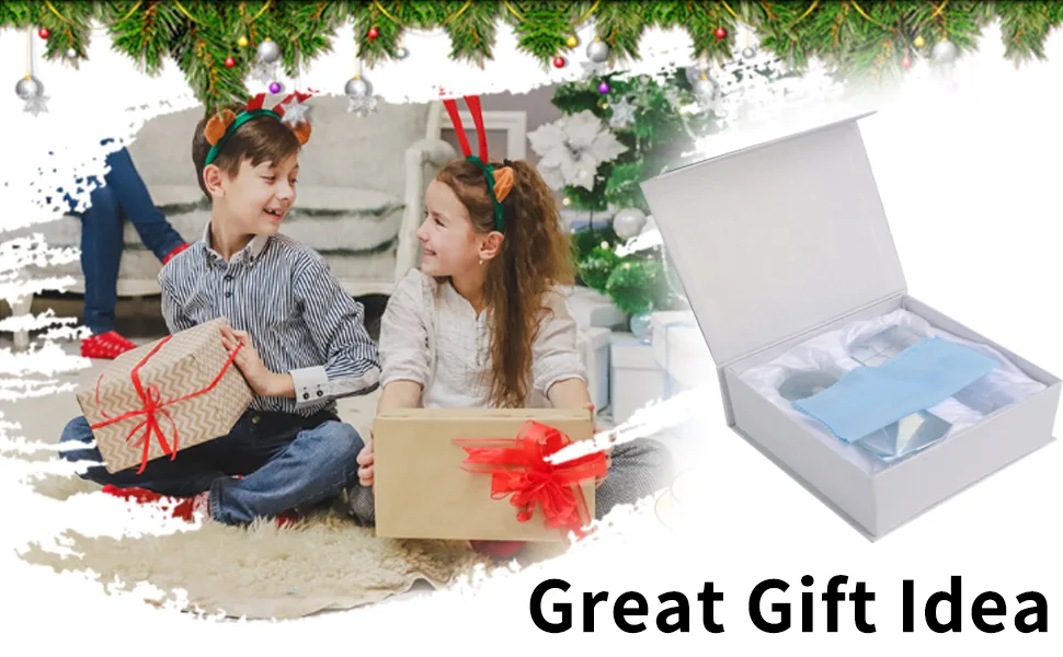 4 Pack K9 Optical Crystal Photography Prism Set, Include 55mm Crystal Ball, 50mm Crystal Cube, 50mm Triangular Prism, 60mm Optical Pyramid with Gift Box& Wipe Cloth for Teaching, Playing, Photography - product information 7
