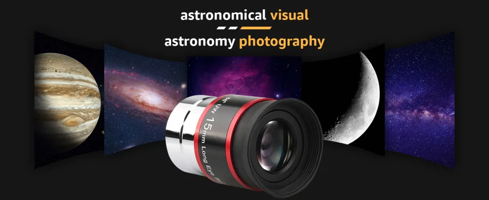 SVBONY Telescopes Eyepieces 1.25 inches Eyepiece 68 Degree Ultra Wide Angle Telescope Accessory (15mm) - eyepiece