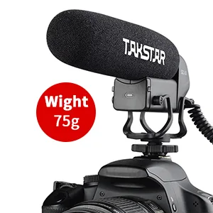 TAKSTAR SGC-600 Camera Microphone, Universal Shotgun Microphone for iPhone, Android Phone, Canon/Nikon/Sony Camera&Camcorder, Video Mic with Shock Mount, Windscreen and 3.5mm Jack - Weight