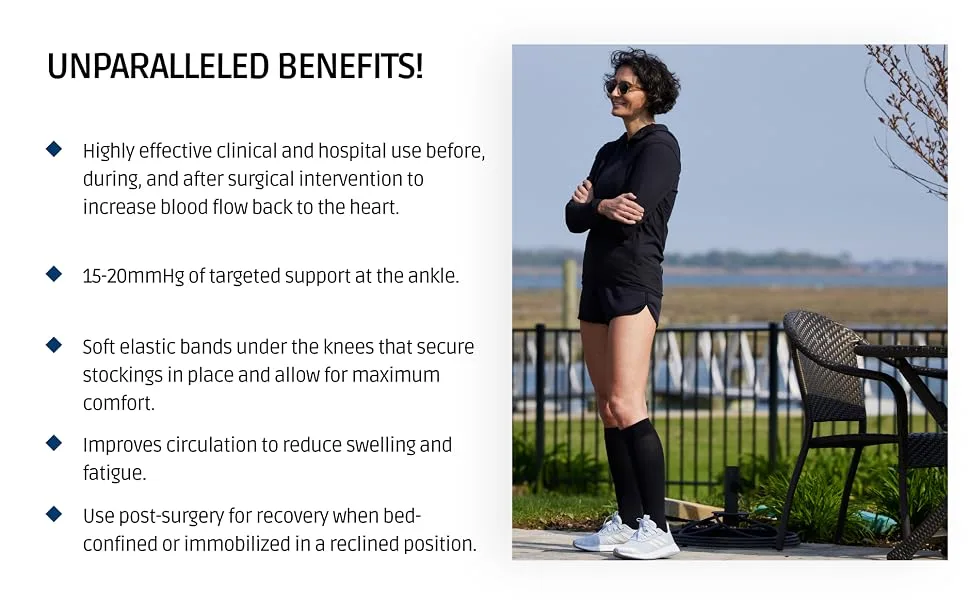 Absolute Support Travel Sheer Compression Socks 15-20mmHg for Women Circulation Medium Beige - product information 8