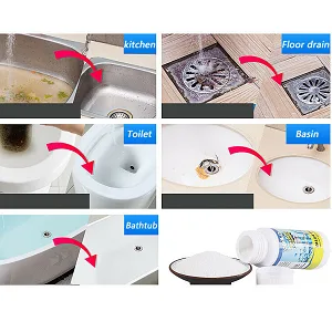 4PACK Powerful Sink and Drain Cleaner, Portable Powder Cleaning Tool Super Clog Remover Chemical Powder Agent for Kitchen Toilet Pipe Dredging - Pipe Dredge Deodorant