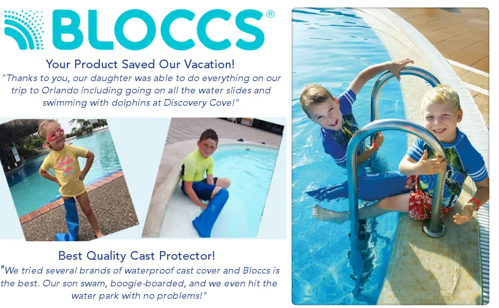 Bloccs Waterproof Cast Protector Leg - #CSL75-L - Child Short Leg - (Large) Large (Pack of 1) - Bloccs Waterproof leg cast swim shower bath