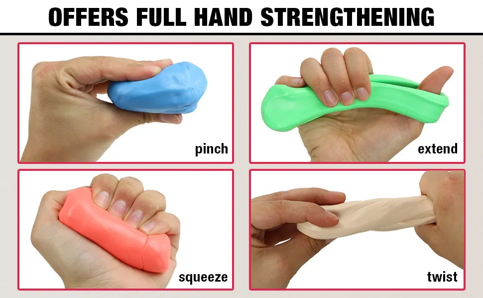 CanDo Theraputty Plus Hand Exercise Putty for Rehab, Exercise, Physical and Occupational Therapy, Strengthening, 1lb Yellow X-Soft - CanDo theraputty exercise hand strengthening material