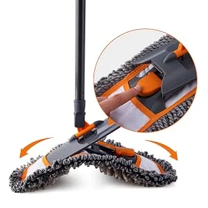 CLEANHOME Mops for Floor Cleaning with 3 Different Washable Mop Pads and Extendable 55 Long Handle, Multifunction Dust Mop for Hardwood,Marble,Tile Floor Mopping Mop two - product information 10