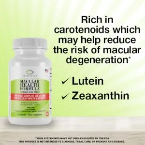 EyeScience Macular Health Beyond AREDS2 Formula, Advanced Ocular Vitamin - Containing Lutein, Zeaxanthin, Bilberry, and Vitamins C, D, E, and B6 (30 Day Supply) - rich in carotenoids which may help reduce the risk of macular degeneration; lutein, zeaxanthin
