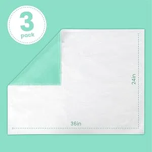 Inspire Super and Ultra Absorbent Disposable Bed Pads (23" X 36" Reusable 3 Pack) - chucks chux pads