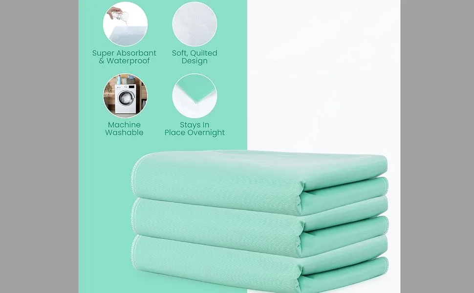Inspire Super and Ultra Absorbent Disposable Bed Pads (23" X 36" Reusable 3 Pack) - underpads incontinence