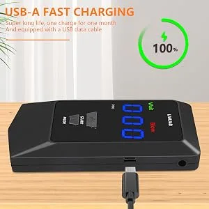 LAMJAD Breathalyzer D900 Digital LED Screen,USB Charger Professional Alcohol Tester Breathalyzer with 8 mouthpieces,semiconductor sensors - product information 10