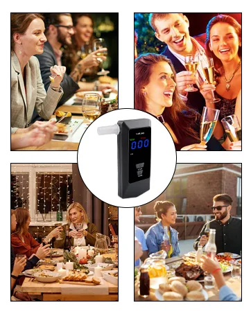 LAMJAD Breathalyzer D900 Digital LED Screen,USB Charger Professional Alcohol Tester Breathalyzer with 8 mouthpieces,semiconductor sensors - product information 4