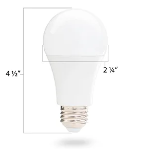 NorbEVERYDAYSUN Soft Full Spectrum Light Bulb, 4000K Soft-Hue Model with Sun-Mimicking Technology for Energy, Mood & Performance, Supports Sleep/Wake Cycles, 9W, Standard Base, 2 Pack, Budget Priced - a19 bulb dimensions