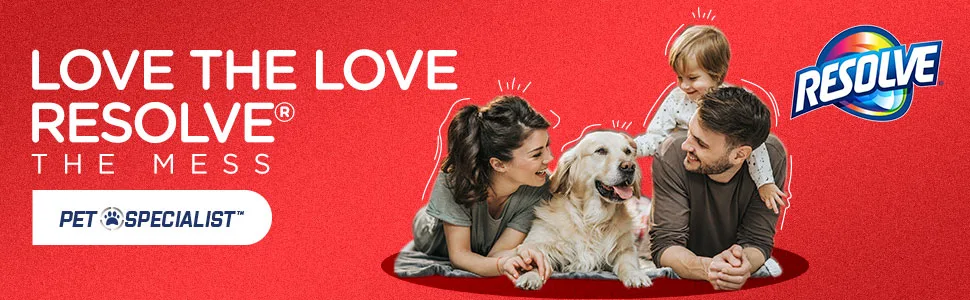 Resolve Pet Specialist Easy Clean Brushing Kit includes Heavy Traffic Foam Carpet Cleaner, 22oz - love the love resolve the mess