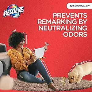 Resolve Pet Specialist Easy Clean Brushing Kit includes Heavy Traffic Foam Carpet Cleaner, 22oz - prevents remarking by neutralizing odors