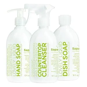 Sapadilla Rosemary + Peppermint Dish Soap, Hand Soap & Countertop Cleanser, Variety Pack 16 Ounces - sapadilla dish soap hand soap and granite countertop cleaner with essential oils