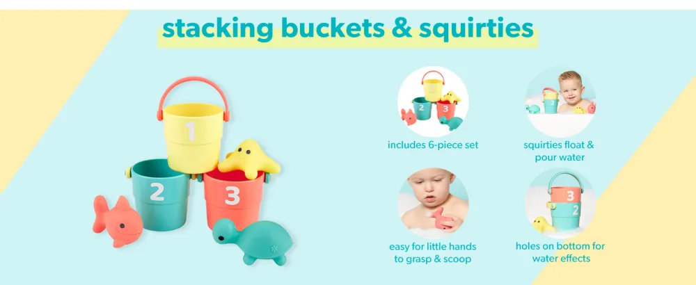 Simple Joys by Carter's Unisex Baby Bather, Elephant, One Size - simple joys stacking buckets and squirties product details