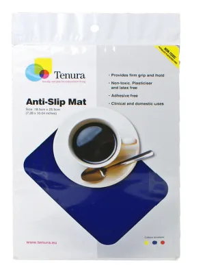 SP Ableware Tenura 100 Percent Silicone Non-Slip Table Mat, 13.75 Inches Length x 10 Inches Width - Red (753733501) - sp ableware, maddak, antislip, aids for daily living, independent living, nonskid, kitchen aids