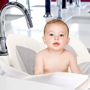 Baby Bath - Flower Baby Bath Pad Infant Bathtub Mat for Bathtub Tub Sink - Gray2 Gray-2 - happy bath