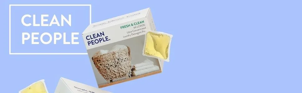 Clean People Laundry Detergent Pods - Plant-Based, Hypoallergenic Laundry Pods - Ultra Concentrated, Plastic Free, Recyclable Packaging, Stain Fighting - Fresh Scent, 96 Pack 02 - Fresh Scent, 96 Pack - Clean People - A+1