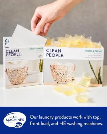 Clean People Ultra Concentrated Laundry Detergent Sheets (Fresh Scent 96 Pack) - product information 3